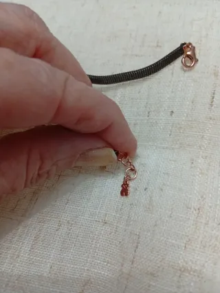 Pulsera Plata 925 Tous Flor Negra