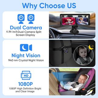 Monitor per Auto SHKALACAR per Bambini 6.86'' Doppio 1080p