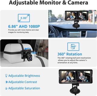 Monitor per Auto SHKALACAR per Bambini 6.86'' Doppio 1080p
