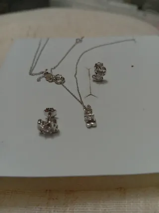 Conjunto plata Tous niña oso