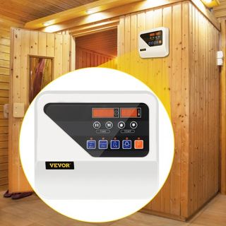 Controlador de Calentador de Sauna Externo para Calentadores de Sauna de 3KW-9KW Unidad de Control de Estufa de Sauna 104-221℉ Tiempo Temperatura