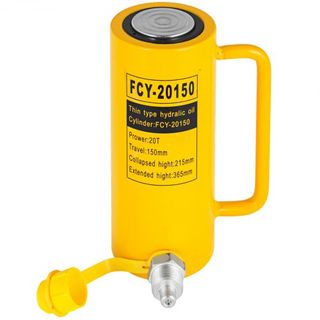 Gato Hidráulico, Cilindro Hidráulico de 20 Toneladas con Vástago Sólido, Cilindro Hidráulico de 6 Pulgadas de Carrera de Acción Simple, con Conector Rápido, Gato Hidráulico Sólido Portátil, Cilind...