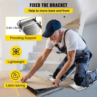 Tablones de Rodillas de Concreto 30'' x 8'' Tablones Deslizantes de Rodillas, Tablero de Rodillas de Acero Inoxidable, Par de Deslizadores de Concreto, con Correas para Tablero de Concreto para Ac...