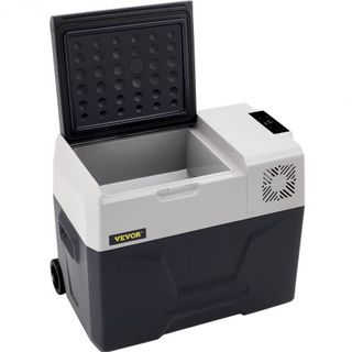 Refrigerador de Coche, Refrigerador de Coche de 12 Voltios, Congelador Portátil de 30 L con Ruedas y Asa, -4℉-68℉, Compresor Enfriador de 12/24V CC y 100-240V CA para Exterior, Camping