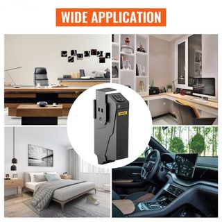 Caja Fuerte para Pistolas con Huella Dactilar, Almacenamiento de Armas, Soporte para Pistolas, Acceso Rápido, Cerradura de Seguridad, Caja de Llave