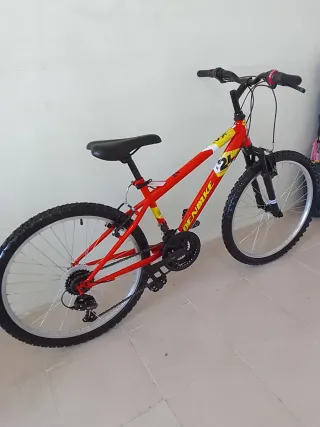 Bicicleta Roja DENBIKE niño 24"para 9_10