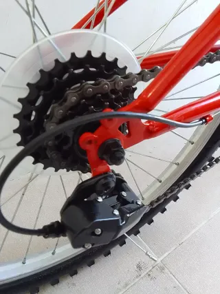 Bicicleta Roja DENBIKE niño 24"para 9_10