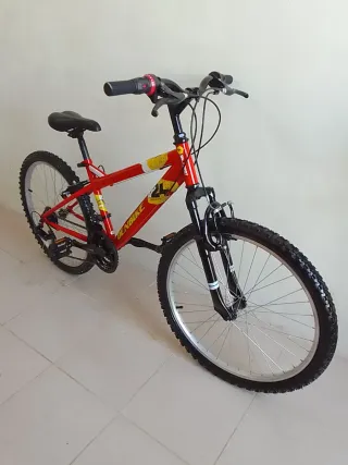 Bicicleta Roja DENBIKE niño 24"para 9_10