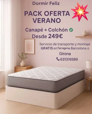 Canapé + Colchón Oferta Verano