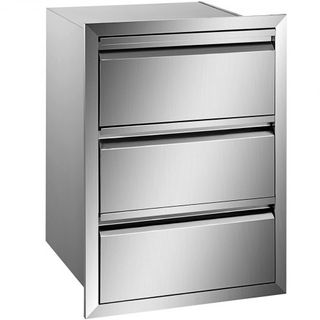 201 Cajón de Acceso Triple de Acero Inoxidable para Cocina Exterior BBQ Island 48.3 cm x 66 cm