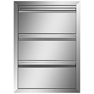 201 Cajón de Acceso Triple de Acero Inoxidable para Cocina Exterior BBQ Island 48.3 cm x 66 cm