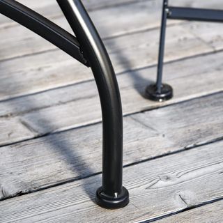 Set da Tavolo e Sedie da Balcone 3 Pezzi, Set da Giardino Pieghevole in Metallo con Piastrelle Colorate, Multicolore