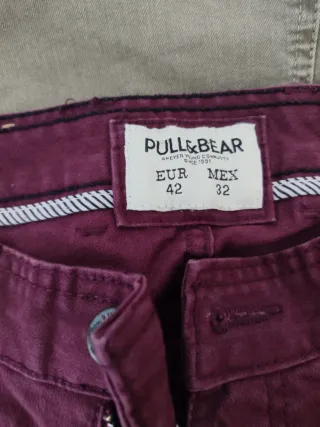 Pantalones Pull&Bear Hombre Talla L Beige todos 60