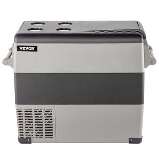 Refrigerador de Coche 55L Compresor Refrigerador Pequeño Portátil Congelador de Coche Vehículo Camión RV Barco Mini Enfriador Eléctrico para Conducir Viajes Pesca Uso Exterior y en el Hogar