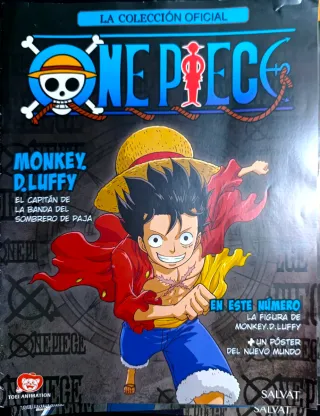 Pósters One piece que vienen en pequeñas revistas.