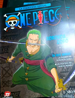 Pósters One piece que vienen en pequeñas revistas.