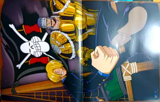 Pósters One piece que vienen en pequeñas revistas.