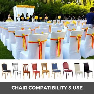 Cubiertas de Silla Plegables de Spandex Elástico, Cubierta de Silla Universal Ajustada, Fundas Protectores Removibles y Lavables, para Bodas, Vacaciones, Banquetes, Fiestas, Celebraciones, Comedor...