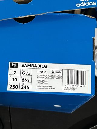 Adidas Samba XLG Verde Blanco