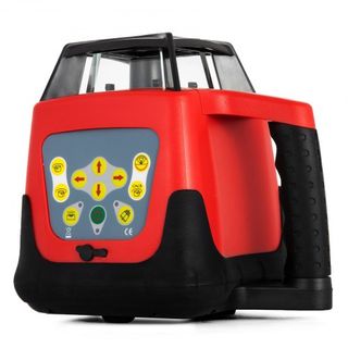 Nivel Láser Rojo Rotativo Autonivelante Medición de Haz Rojo Automático con Receptor Control Remoto Funda de Transporte