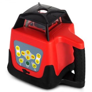 Nivel Láser Rojo Rotativo Autonivelante Medición de Haz Rojo Automático con Receptor Control Remoto Funda de Transporte