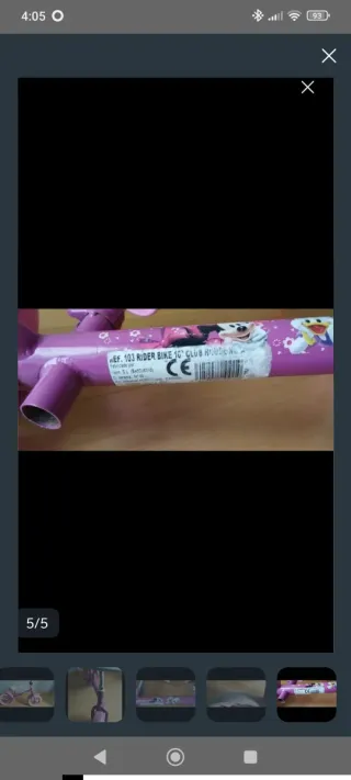 Bicicleta infantil rosa Miky sin pedales