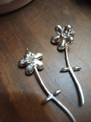 Pendientes Tous Plata y Oro Flor