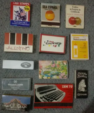 Scatole di fiammiferi antiche, alcune straniere