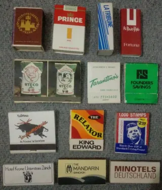 Lotto di scatole di fiammiferi antiche varie