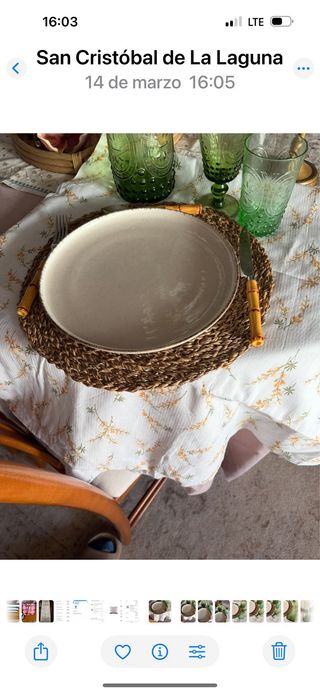 Mantel redondo Zara Home florecillas