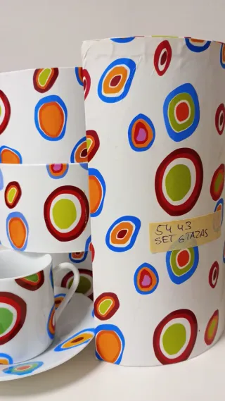 Juego de café espresso multicolor