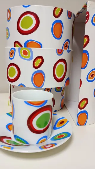 Juego de café espresso multicolor