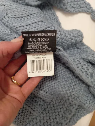 Colcha crochet primavera azul