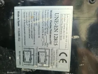 Cocina de leña Lacunza Vulcano 5T 80cm