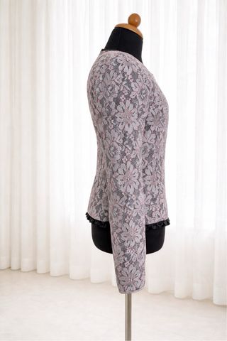 Giacca Patrizia Pepe pizzo rosa/grigio tg 42 IT