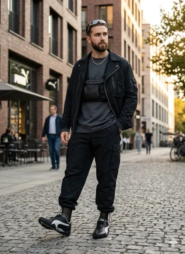 Zapatilla Puma Mostro A$AP Rocky Negra Plata Piel.