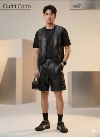 Zapatilla Puma Mostro A$AP Rocky Negra Plata Piel.