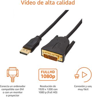 Amazon Basics Cable de DisplayPort a DVI con Conec