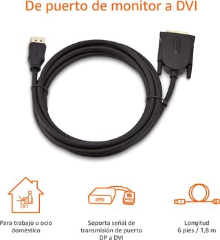 Amazon Basics Cable de DisplayPort a DVI con Conec