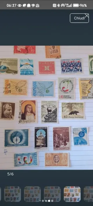 21 Francobolli Italiani Usati 1961-1967