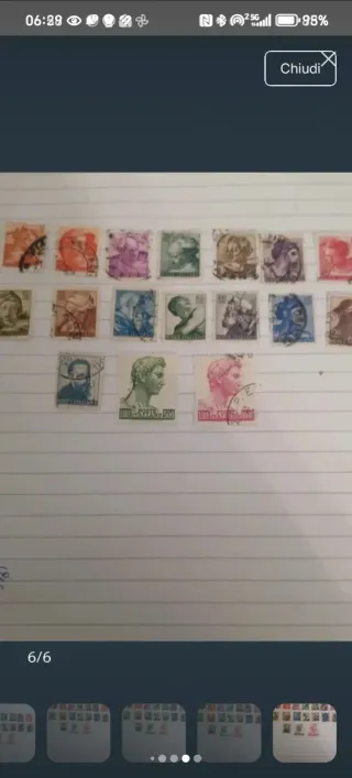 17 Francobolli Serie Michelangelo Usati
