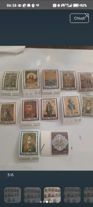 12 Francobolli Poste Vaticane 1974 Nuovi