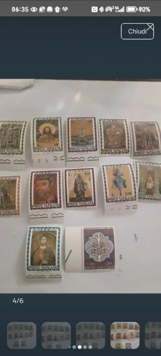 12 Francobolli Poste Vaticane 1974 Nuovi