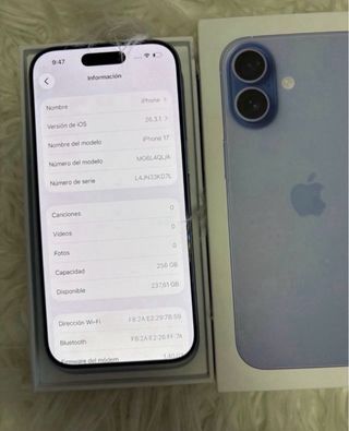 iPhone 17 256GB Azul - 7 Ciclos