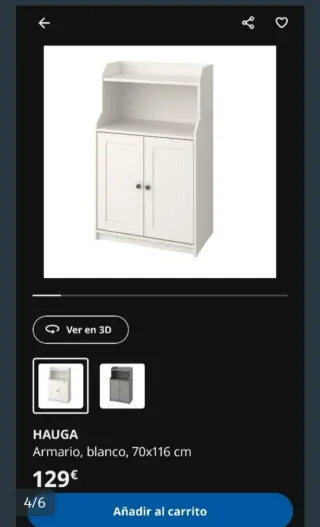 Mueble blanco con puertas y estantes