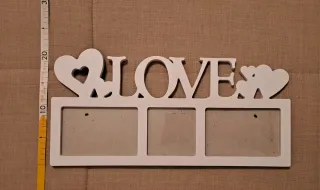 Cornice 3 foto LOVE bianca