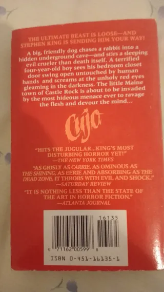 Cujo. Stephen King. LEER DESCRIPCIÓN