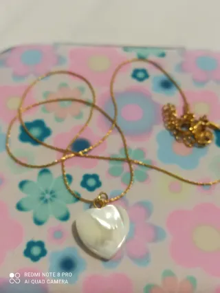 Collar de acero con colgante de corazón