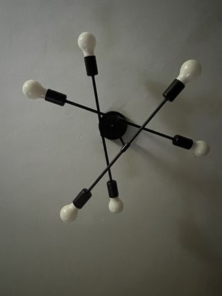 Lámpara Techo Araña Negra.