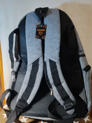 Mochila escolar gris